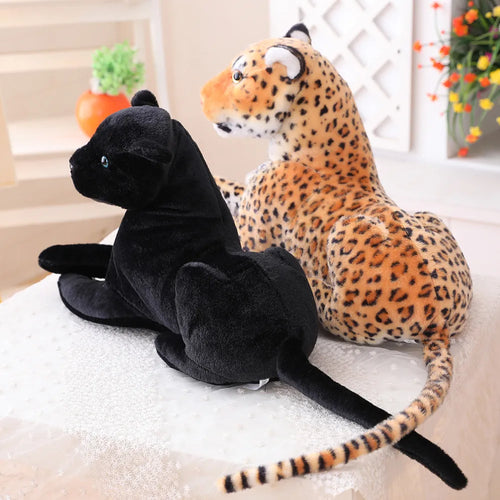 Load image into Gallery viewer, Huge Lifelike Tiger Leopard Plush Toys Stuffed Soft Wild Animals Simulation White Tiger Jaguar Doll Children Kids Birthday Gifts
