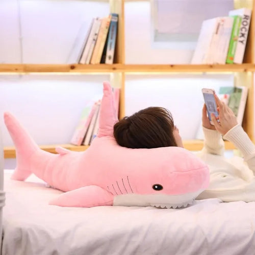 Load image into Gallery viewer, 45/60cm Hot Shark Plush Toys Soft Stuffed Animal Shark Reading Pillow Cushion Baby Kids Appease Doll Birthday Gift For Children
