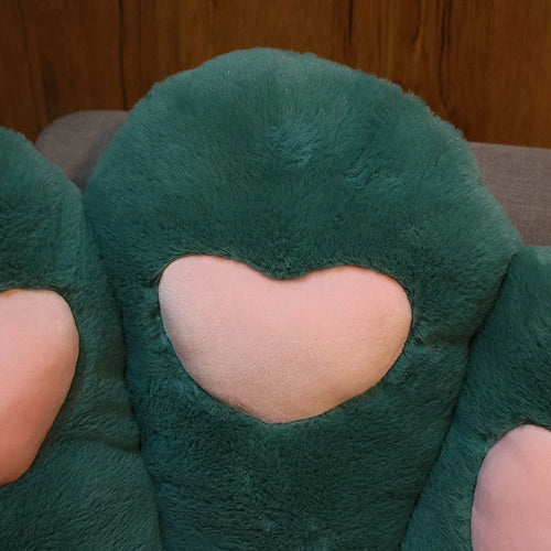 Load image into Gallery viewer, 2 Sizes Kawaii Plush Bear Paw Mat Cute Animal Bear Cat Foot Pillow Heart Plush Cushion Stuffed Soft Toys for Home Decor Gifts
