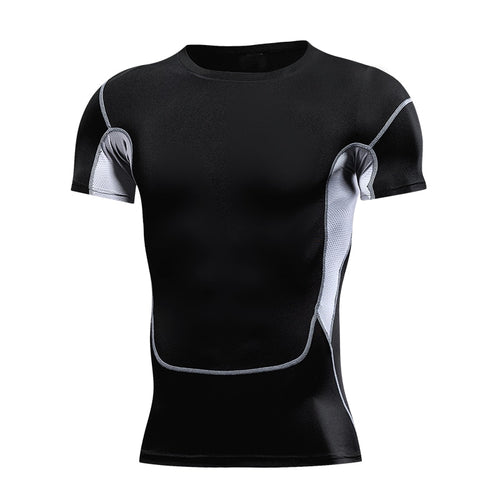 Load image into Gallery viewer, Men&#39;s Running Compression Tshirts Quick Dry Soccer Jersey Fitness Tight Sportswear Gym Sport Short Sleeve Shirt Breathable
