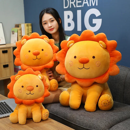 Load image into Gallery viewer, 1pc 50-90cm Big Size Lovely Smile Lion Plush Toys Cartoon Lion King Pillow Stuffed Soft Animal Cushion for Children Girls Gifts
