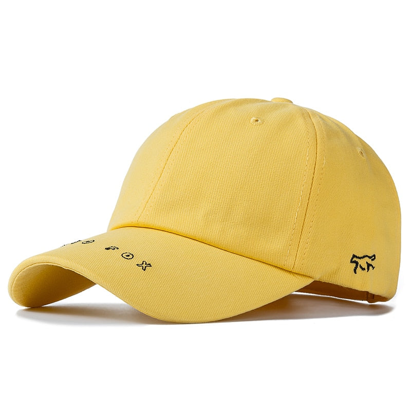 Women Men Cotton Kpop Brand Cap Fashion Side FABIO FOX Embroidered Baseball Cap Adjustable Outdoor Summer Streetwear Hat