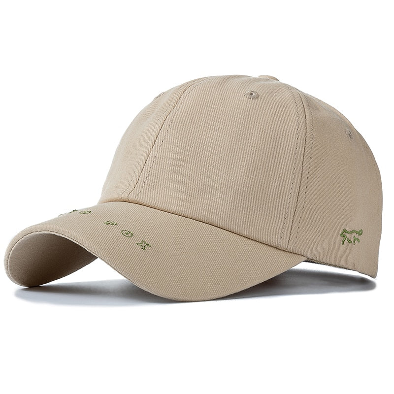 Women Men Cotton Kpop Brand Cap Fashion Side FABIO FOX Embroidered Baseball Cap Adjustable Outdoor Summer Streetwear Hat