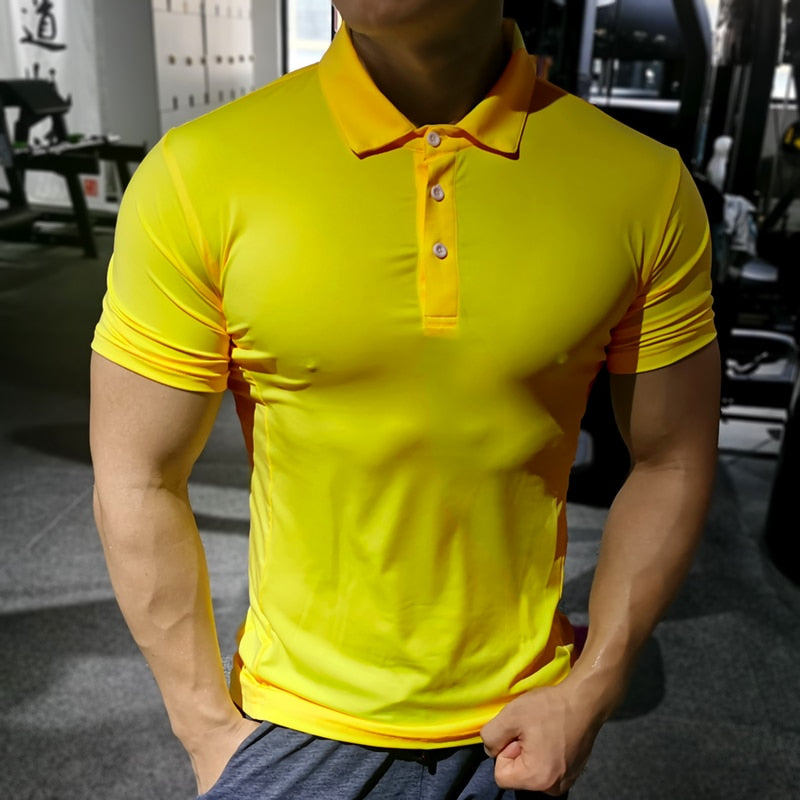 Men Compression Running T-Shirt Fitness Tight Short Sleeve Sport Tshirt Training Tops Jogging Gym Elastic Quick Dry Rashgard