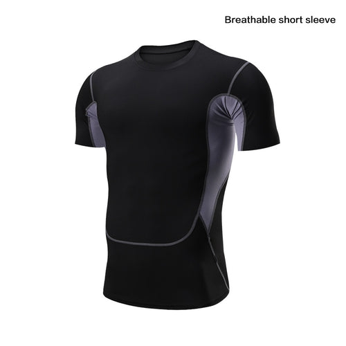 Load image into Gallery viewer, Quick Dry Men Running Compression T Shirt Fitness Tops Breathable Gym Sport Clothing Male Golf Sweatshirt Outdoor Workout
