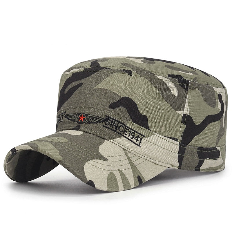 U.S. ARMY Cap Flat Top Military Hat Camouflage Cotton Tactical Cap Men's Baseball Caps Outdoor Snapback Hat Adult