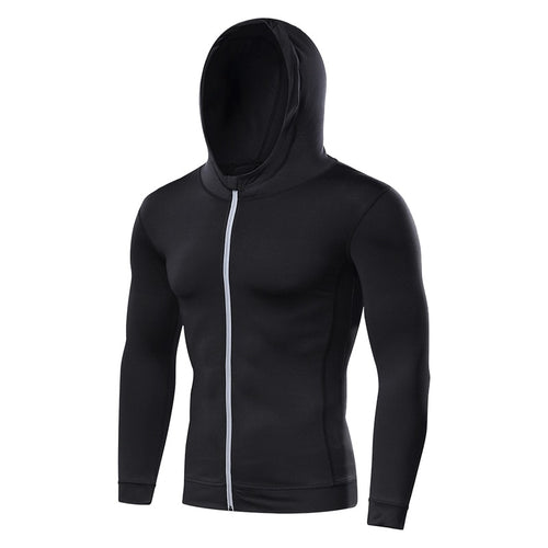 Load image into Gallery viewer, Men Fitness Sport Jacket Gym Running Hoodies Male Sportswear Workout Coat Jogging Hooded Shirt Outdoor Sweatshirt MMA Dry Fit
