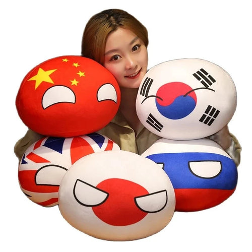 Load image into Gallery viewer, Funny 10cm Polandball Country MINI Ball Toy Plush Pendant Plush Doll Countryball USSR USA FRANCE RUSSIA UK JAPAN GERMANY  ITALY
