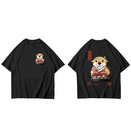 Load image into Gallery viewer, Japanese hip hop tee shirt classic street hip-hop one-time food dog sushi tshirt tide brand short-sleeved T-shirt top
