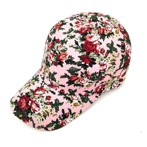 Load image into Gallery viewer, Female Sun Hat Adjustable dense flower pattern Baseball Cap Flower print Hats For women Four Seasons Snapback cap
