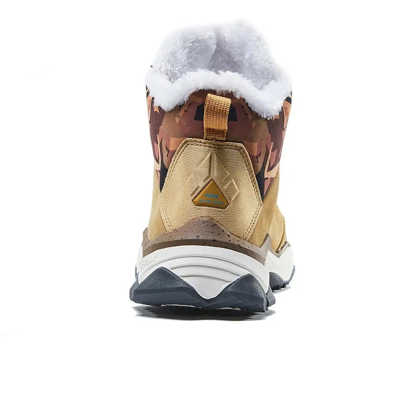Winter Snow Boots Men Women Fleece Warm Hiking Boots Outdoor Sports Sneakers Mountain Shoes Trekking Snowproof Walking Boots