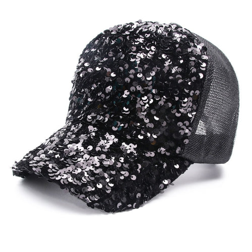 Load image into Gallery viewer, Shiny sequined Unisex Cotton Dad hat Baseball Caps Custom Graffiti Snapback Fashion Sports Hats For Men Women hip hop Cap
