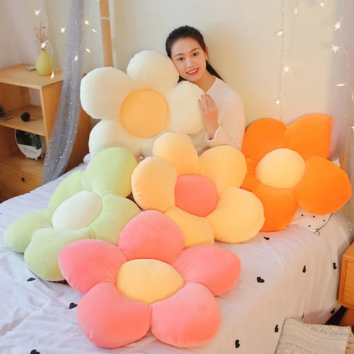 Load image into Gallery viewer, 40/50/60CM Flower Plush Cushion Soft Cartoon Plant Stuffed Doll Chair Cushion Sofa Pillow Bed Decorative Floor Mat Kawaii Gift
