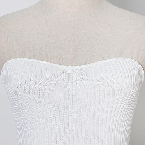 Load image into Gallery viewer, White Knitting Tank Tops For Women Slash Neck Sleeveless Slim Solid Vests Female Summer Fashionable Clothing
