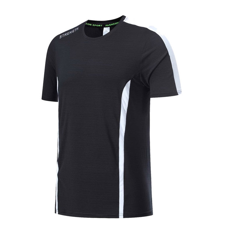 Quick Dry Men Running T-Shirts Gym Fitness Jogging Casual Sports Short Sleeve Tops Compression Sportswear Male Jersey Breathable