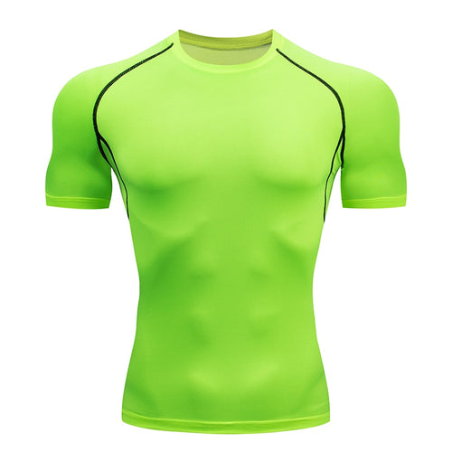 Load image into Gallery viewer, Men&#39;s Running Compression Tshirts Quick Dry Soccer Jersey Fitness Tight Sportswear Gym Sport Short Sleeve Shirt Breathable
