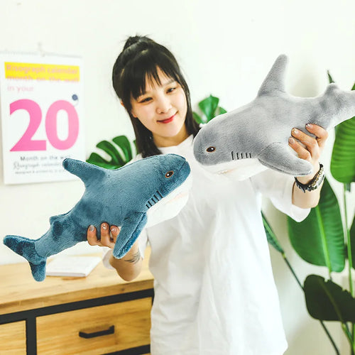 Load image into Gallery viewer, 45/60cm Hot Shark Plush Toys Soft Stuffed Animal Shark Reading Pillow Cushion Baby Kids Appease Doll Birthday Gift For Children
