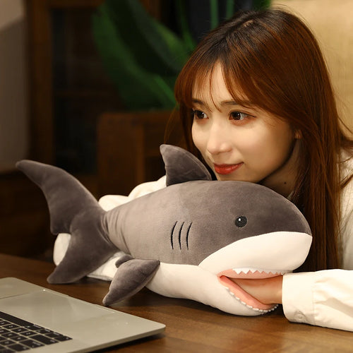 Load image into Gallery viewer, 1pc 50cm Kawaii Shark with Hand Warmer Plush Toys Stuffed Soft Animal Shark Dolls for Children Boys Birthday Appease Gifts
