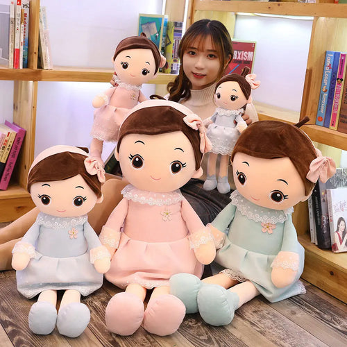 Load image into Gallery viewer, 40cm Kawaii Baby Toys Girls with Lace Skirt Plush Toys Stuffed Lovely Dolls Soft Pillow for Kids Birthday Girls Valentine Gifts
