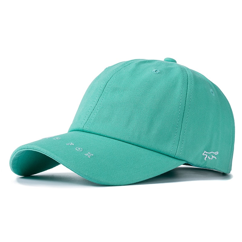 Women Men Cotton Kpop Brand Cap Fashion Side FABIO FOX Embroidered Baseball Cap Adjustable Outdoor Summer Streetwear Hat