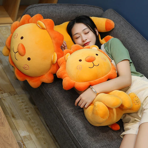 Load image into Gallery viewer, 1pc 50-90cm Big Size Lovely Smile Lion Plush Toys Cartoon Lion King Pillow Stuffed Soft Animal Cushion for Children Girls Gifts
