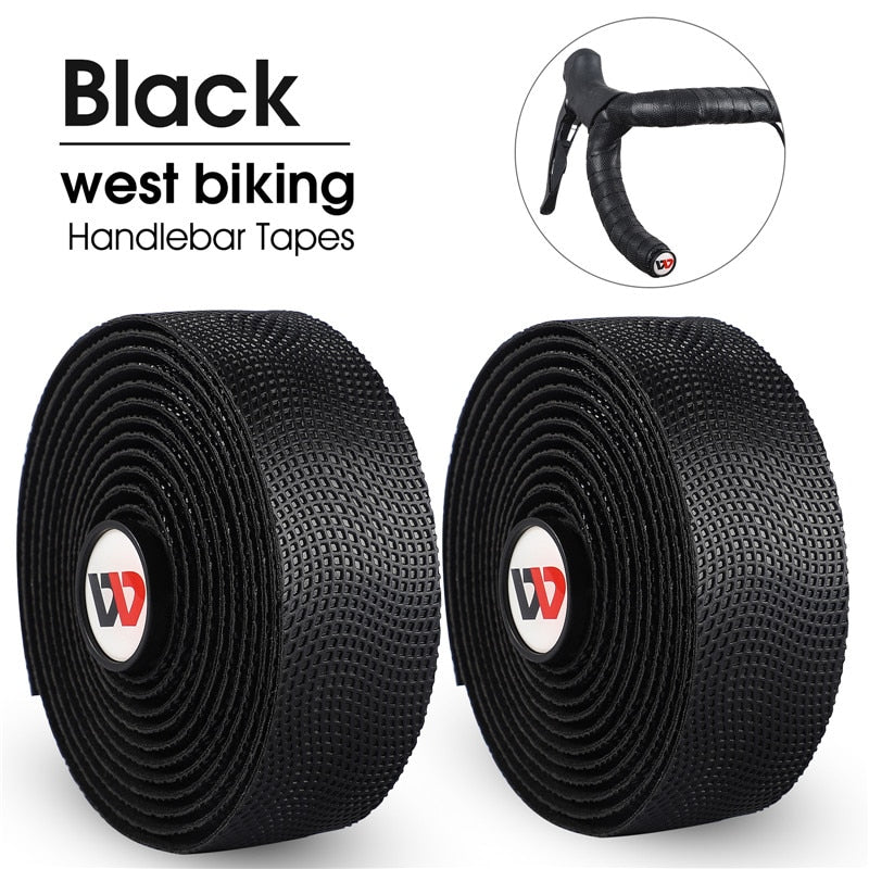 Soft Bike Handlebar Tape EVA Shock Absorption Bicycle Handlebar Tape Anti-slip Cycling Wrap End Plug Accessories