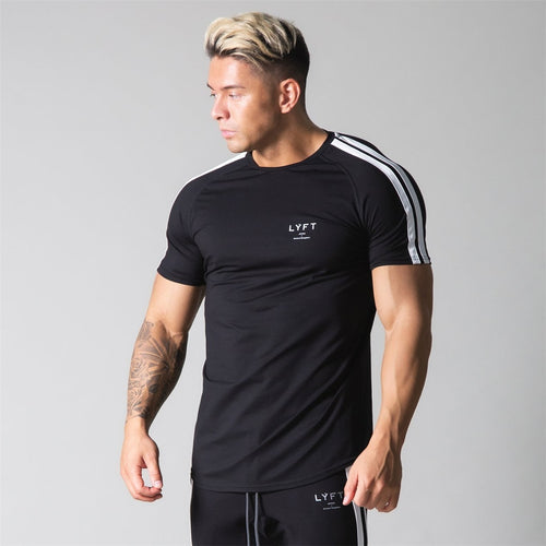 Load image into Gallery viewer, Gym Skinny T-shirt Men Cotton Casual Short Sleeve Shirt Male Bodybuilding Sport Tees Tops Summer Fitness Workout Clothing
