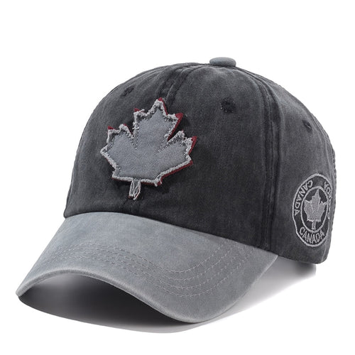 Load image into Gallery viewer, Unisex Washed Cotton Vintage Cap Canada Big Maple Leaf Embroidery Baseball Cap Men And Women Outdoor Sports Hats
