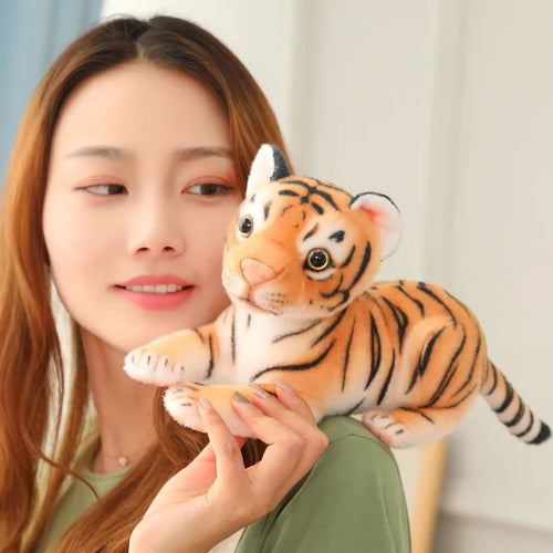 Load image into Gallery viewer, High Quality 24/29cm Yellow Tiger Simulation Plush Toys Realistic Animal Pet Children Home Decoration Holiday Christmas Gift
