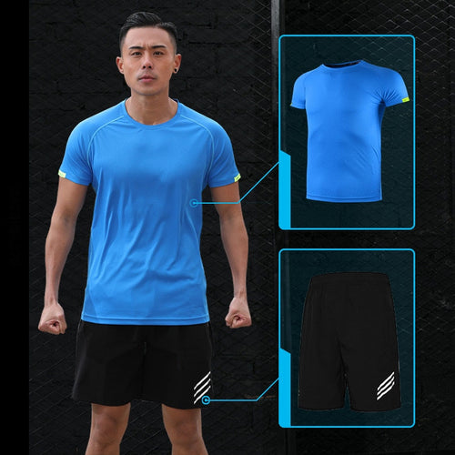 Load image into Gallery viewer, Running T Shirt Sport GYM Tshirt Short Sleeve Football Basketball Tennis Shirt Quick Dry Fitness Sports Set Suits Sportswear
