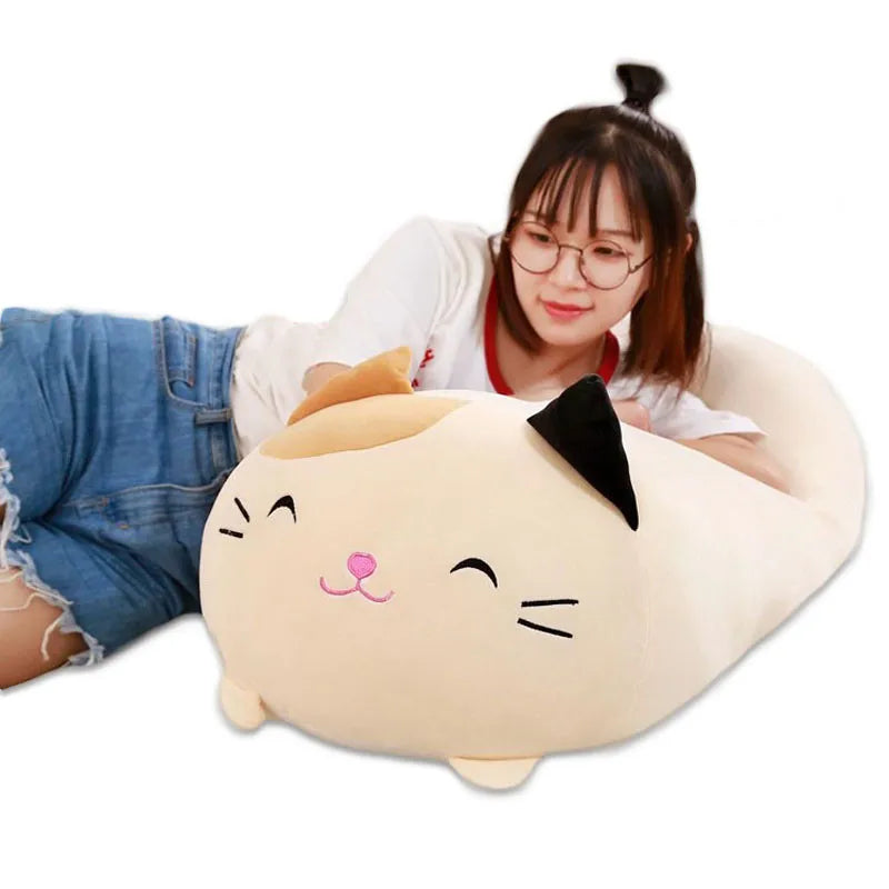 28-90cm Soft Animal Kawaii Pillows Cushion Cute Fat Dog Cat Penguin Pig Frog Plush Toy Stuffed Lovely Kids Birthyday Gift