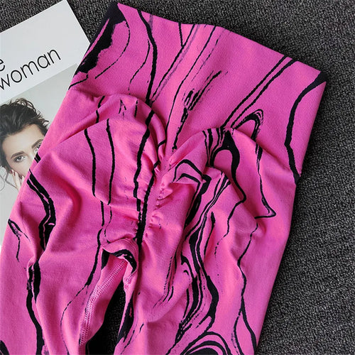 Load image into Gallery viewer, Stripe Women Peach Scrunch Seamless Tummy Control Yoga Pants Gym Tights High Waist Sport Leggings Running Pants
