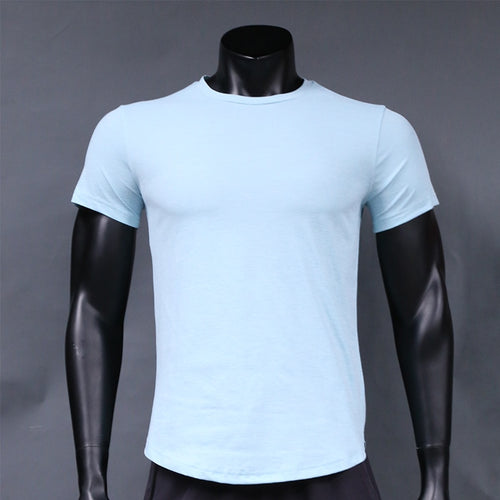 Load image into Gallery viewer, Men Running T-Shirts Clothes Gym Fitness Workout Jogging Short Sleeve Tops Quick Dry Breathable Wicking Rash Guard
