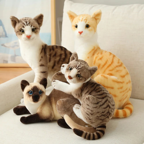 Load image into Gallery viewer, 26/30/40cm Real-life Cute Plush Cat Doll Soft Stuffed Animal Plush Kitten Toys for Children Cartoon Kids Girl Baby Birthday Gift
