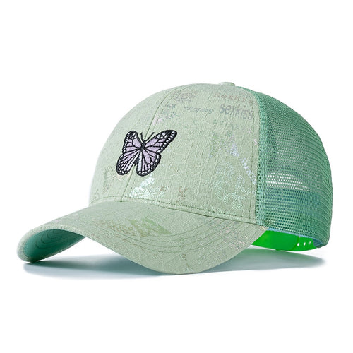 Load image into Gallery viewer, Stylish Women Cap Summer Trucker Hats For Women Fashion Butterfly Embroidery Baseball Cap Outdoor Streetwear Hat Cap
