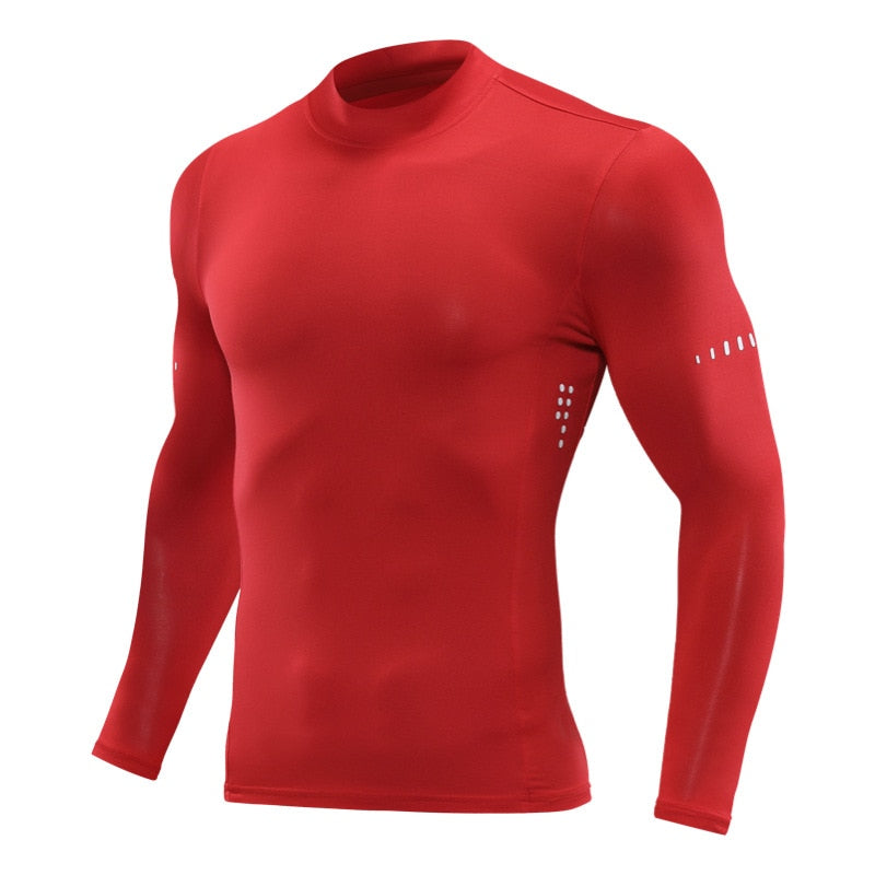 Plus Size Men Compression Sport T-Shirt Top Long Sleeve Gym Running Clothing Fitness Tight Sportswear Hiking Rashgard Sweatshirt