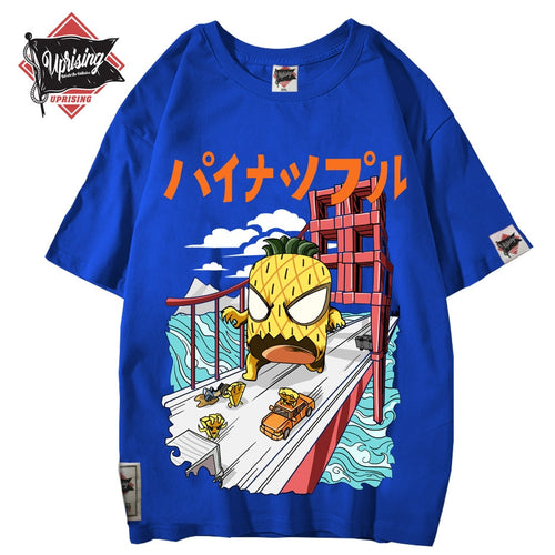 Load image into Gallery viewer, Men Pineapple Hip Hop T Shirt Japanese Harajuku attack Monster T-Shirt Streetwear Summer Tops Tees Cotton Tshirt Oversized
