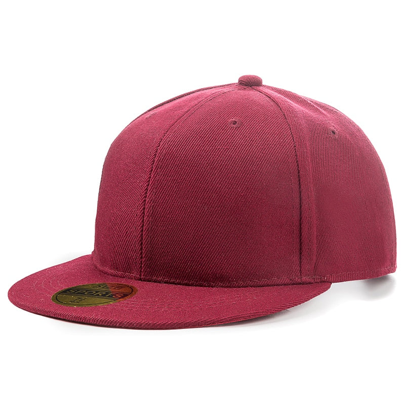 1pcs Unisex Cap Acrylic Plain Snapback Hat High Quality Adult Hip Hop Baseball Cap Men Women Outdoor Leisure Baseball Flat Hat