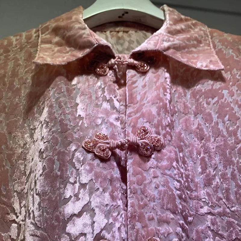 Vintage Print Colorblock Straight Shirt Female Lapel Long Sleeve Loose Fashion Blouse For Women Autumn Style Clothe