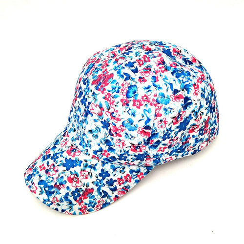 Load image into Gallery viewer, Female Sun Hat Adjustable dense flower pattern Baseball Cap Flower print Hats For women Four Seasons Snapback cap

