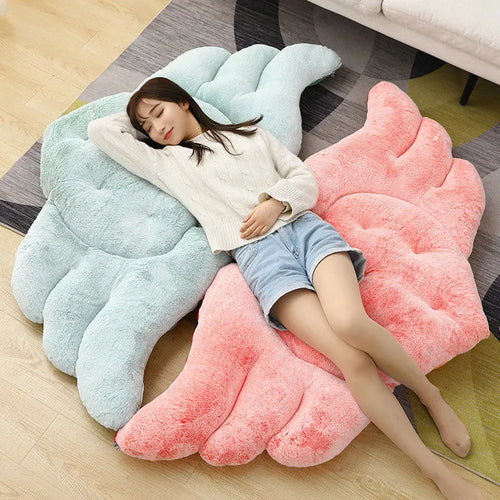 Load image into Gallery viewer, 115*60CM Lovely Angel Wings Shaped Plush Pillow Toys Stuffed Soft Cartoon Sofa Chair Surround Cushion Cute Room Decor for Girls
