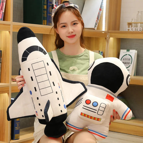 Load image into Gallery viewer, New Plush Astronaut Spaceship Toy Stuffed Soft Doll Cartoon Pillow Kids Toys Creative Plane Toys Children Boys Birthday Gift
