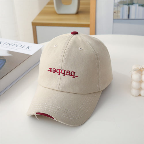 Load image into Gallery viewer, Fashion Women Baseball Cap Kpop Style Letter Embroidery Holes Cap For Women High Quality Female Streetwear Outdoor Hat
