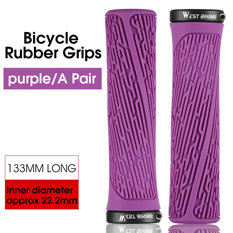 Silicone Bicycle Grips MTB Road Bike Handlebar Cover Shockproof Cycling Colorful Soft Rubber Anti-Slip Lock On Grips