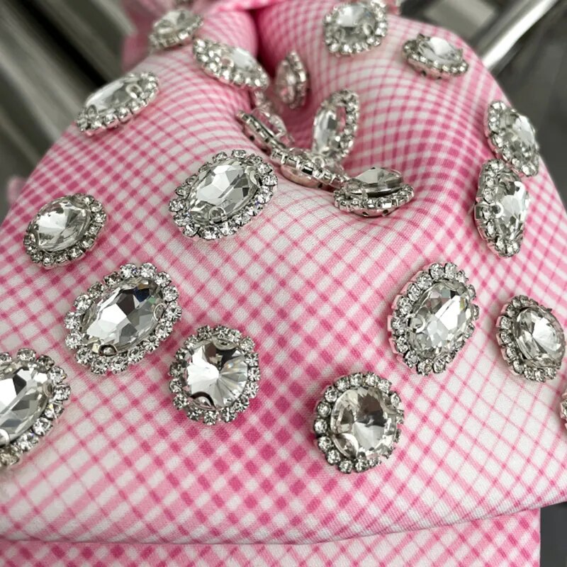 Plaid Patchwork Bowknot Vests For Women Slash Neck Sleeveless Diamonds Hit Color Camis Female Summer Style