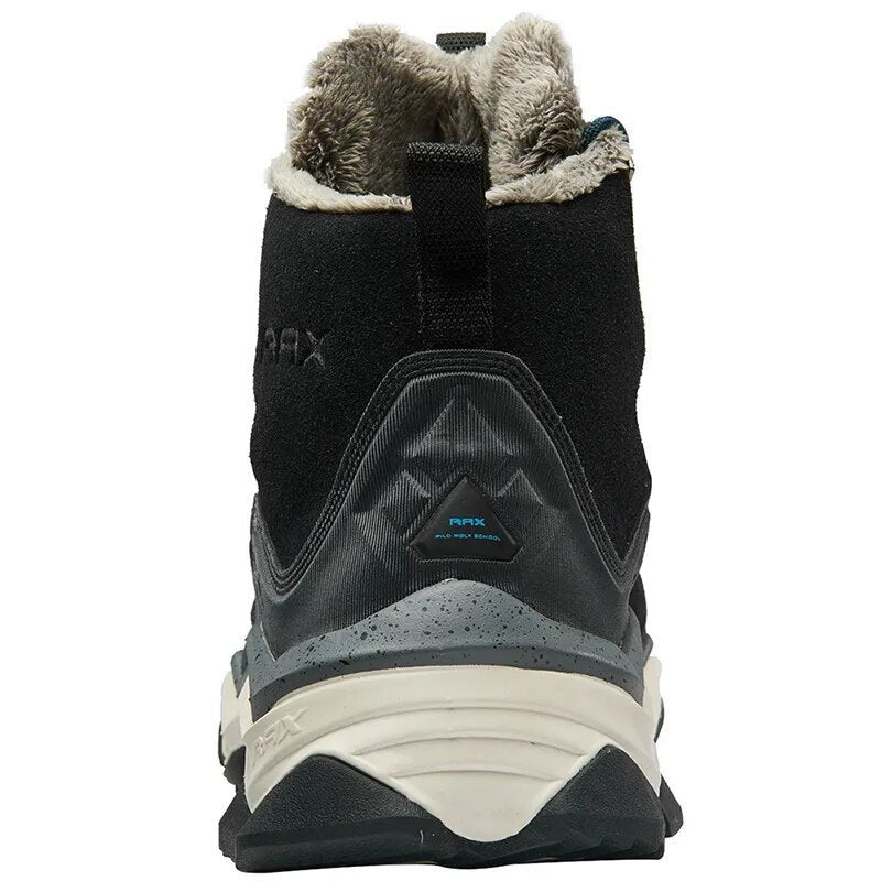 Hiking Boots Men Waterproof Winter Snow Boots Fur lining Lightweight Trekking Shoes Warm Outdoor Sneakers Mountain Boots Men