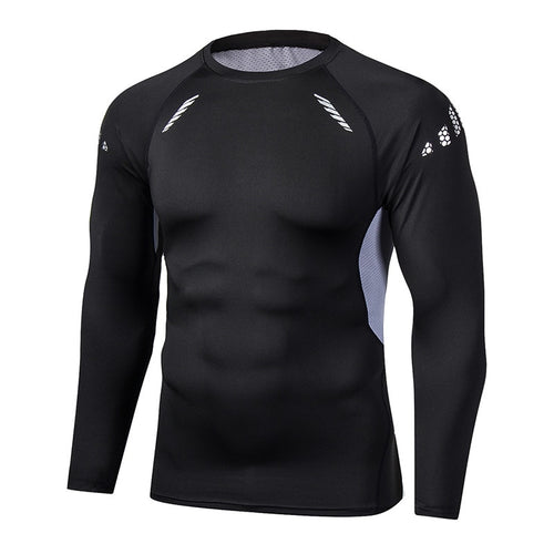 Load image into Gallery viewer, Men Compression Running T Shirt Fitness Tight Long Sleeve Sport Tshirt Training Jogging Shirts Gym Sportswear Quick Dry Rashgard
