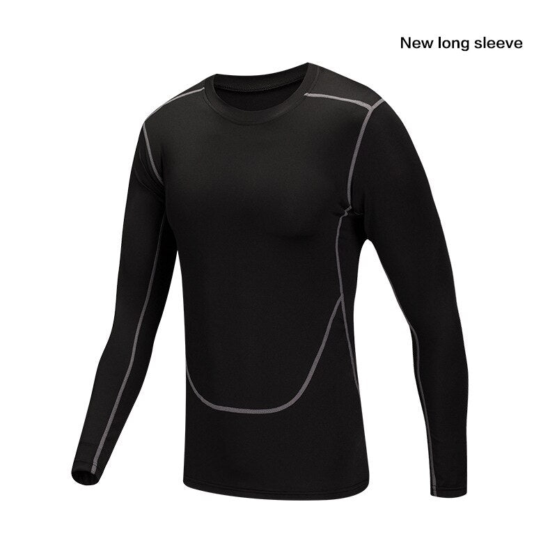 Quick Dry Men Running Compression T Shirt Fitness Tops Breathable Gym Sport Clothing Male Golf Sweatshirt Outdoor Workout