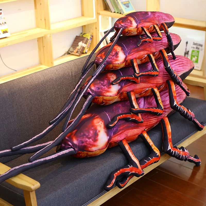 New 55-95cm Simulation Cockroach Plush Pillow Stuffed Creative Insect Toy for Kids Funny Soft Doll Strange Birthday Gift Toys