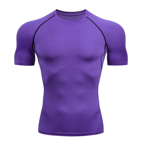Load image into Gallery viewer, Men&#39;s Running Compression Tshirts Quick Dry Soccer Jersey Fitness Tight Sportswear Gym Sport Short Sleeve Shirt Breathable
